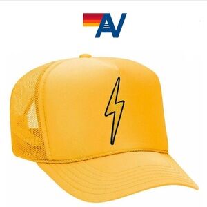 AVIATOR NATION - VINTAGE BOLT TRUCKER HAT - GOLD - NWT